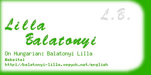 lilla balatonyi business card